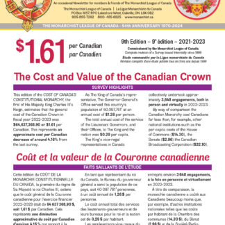 Special issue of Canadian Monarchist News - The Cost of the Canadian Monarchy