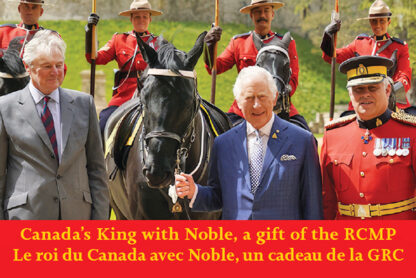 King Charles III with Noble, RCMP's gift